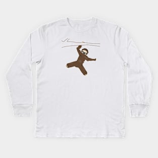 Hanging sloth Kids Long Sleeve T-Shirt